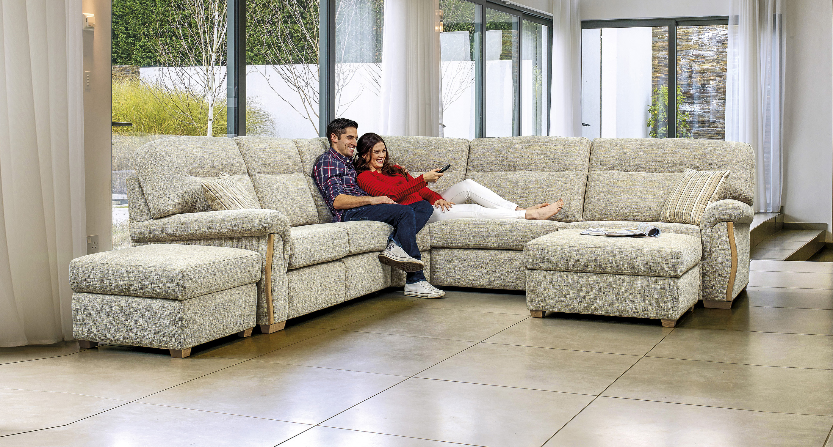 rembrandt large standard fabric corner suite sherborne upholstery