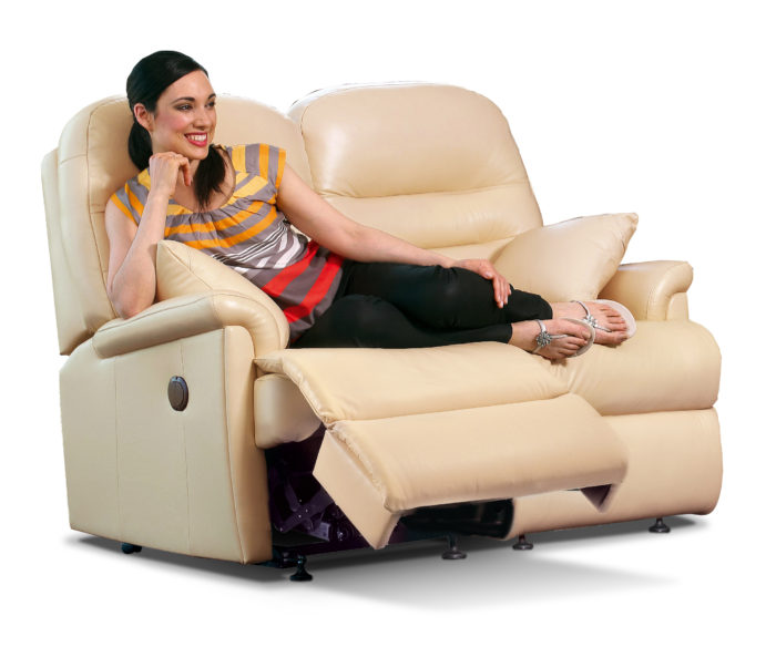 Keswick Small Leather Reclining 2-Seater Settee