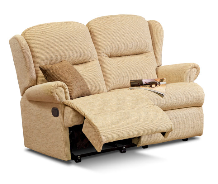 Malvern Small Fabric Reclining 2-Seater Settee