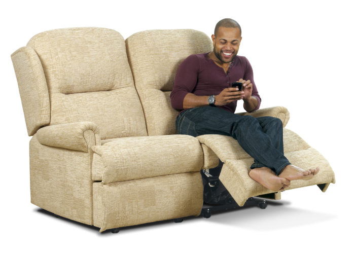 Malvern Standard Fabric Reclining 2-Seater Settee