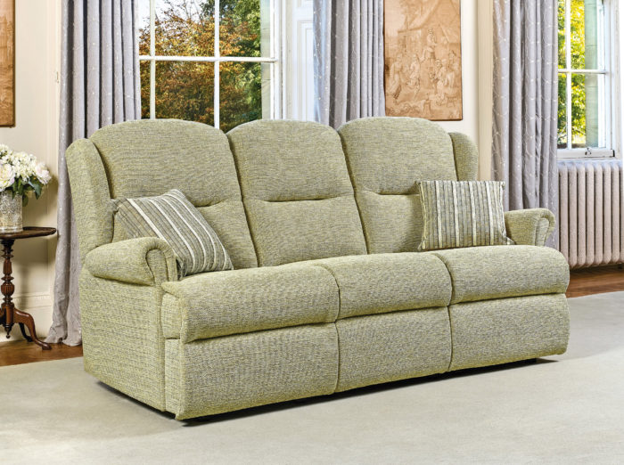 Malvern Small Fabric Fixed 3-Seater Settee