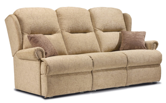 Malvern Standard Fabric Fixed 3-Seater Settee