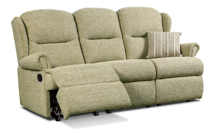 Malvern Small Fabric Reclining 3-Seater Settee