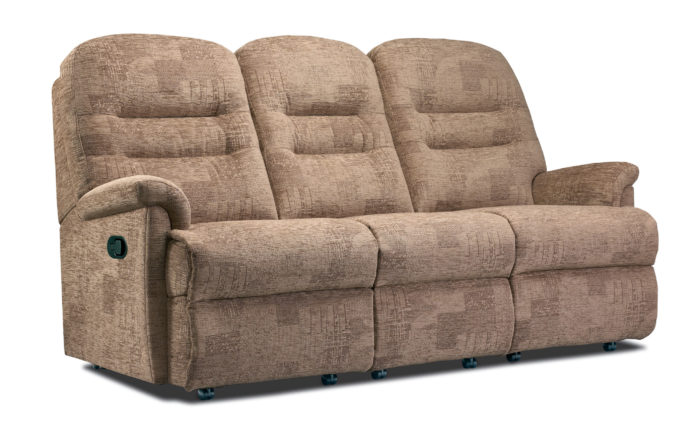 Keswick Small Fabric Reclining 3-Seater Settee