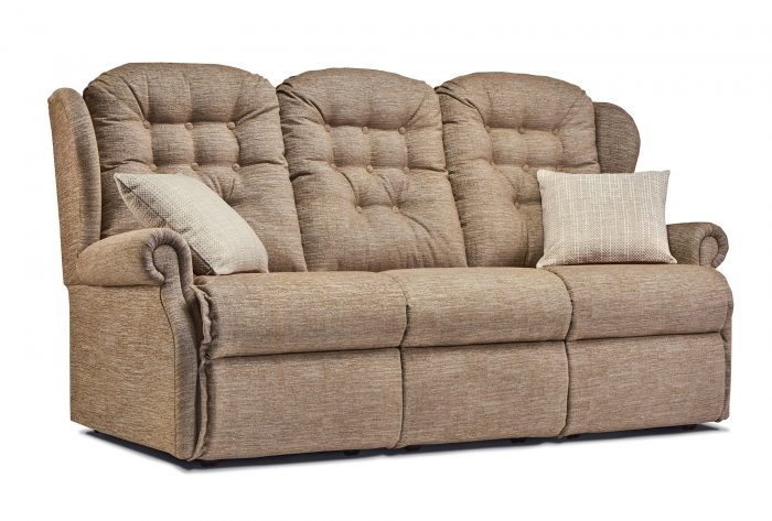 Lynton Small Fabric Fixed 3-Seater Settee