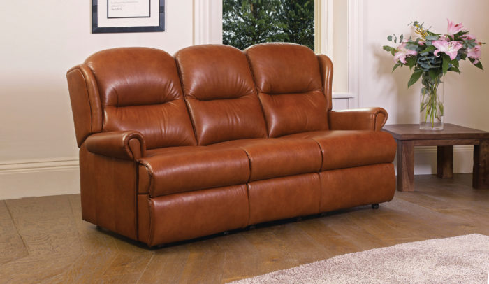 malvern 3 seater leather
