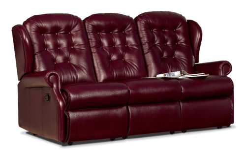 Lynton Standard Leather Fixed 3-Seater Settee