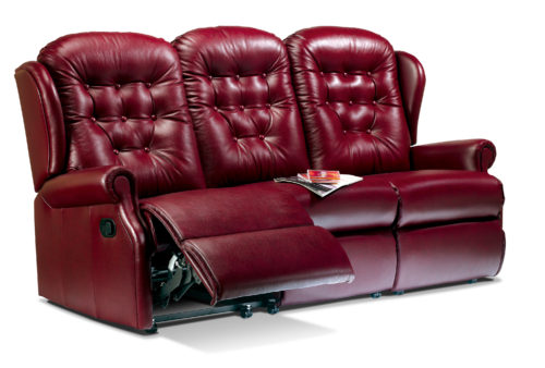 Lynton Standard Leather Reclining 3-Seater Sette