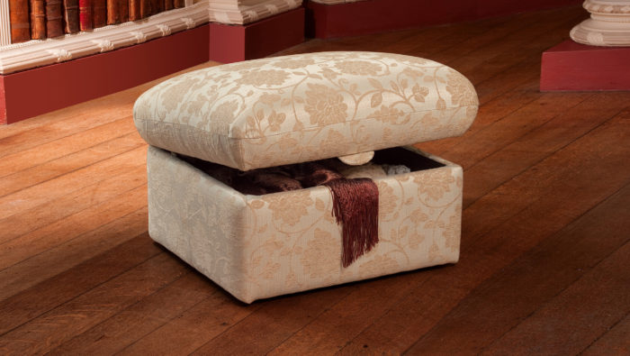 fabric covered stool