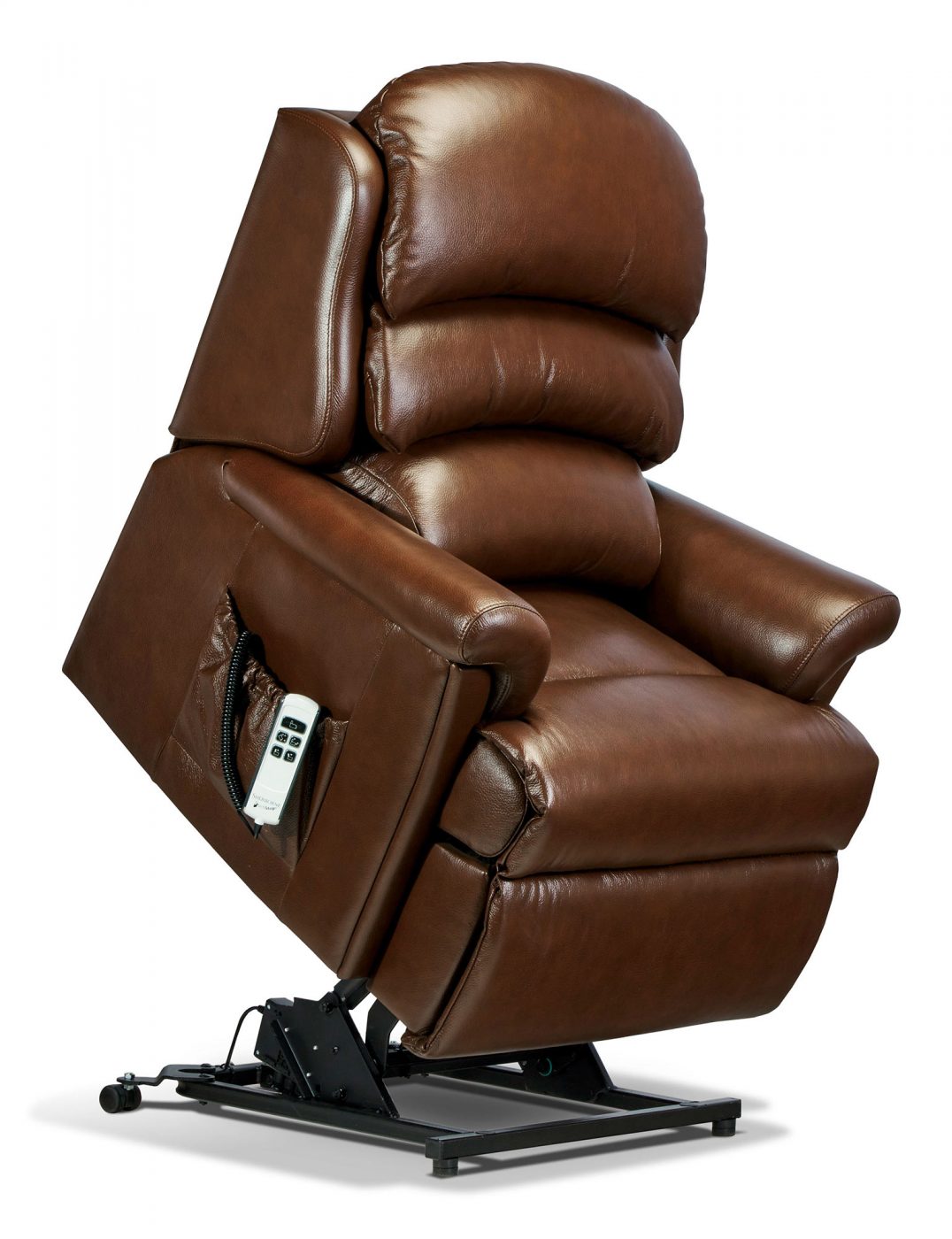 Malham Petite Leather Electric Riser Recliner Sherborne Upholstery